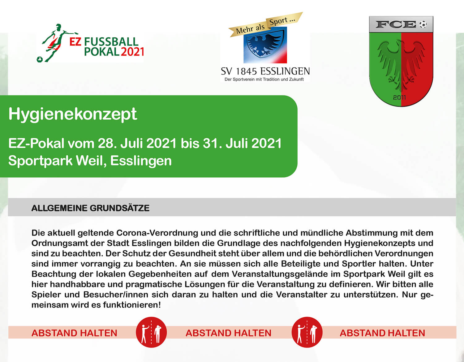 Informationen zum EZ Pokal 2021